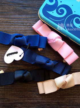 2019秋冬新款日本内个牌子S家敏感牌打结边夹发饰发卡发夹子黑色