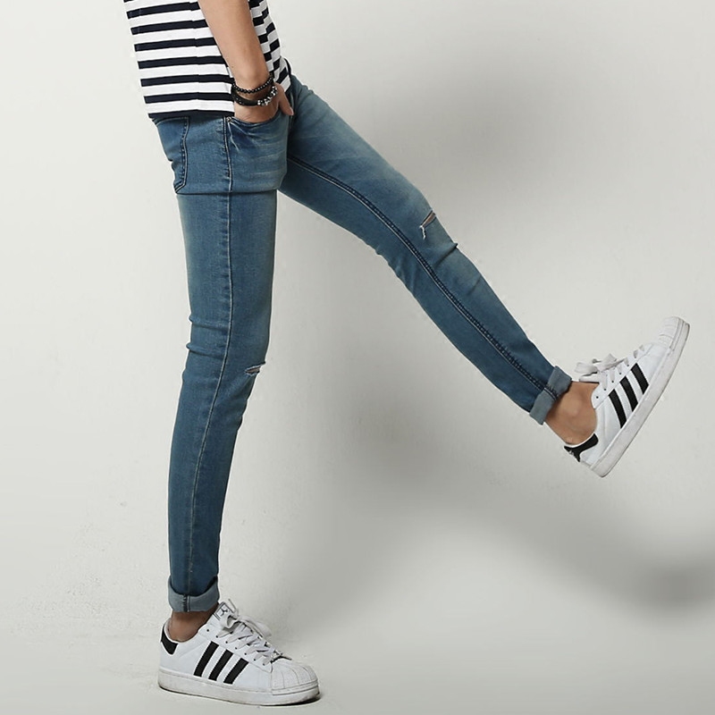 Jeans pour adolescent pieds Slim en CVC pour Quatre saisons - Ref 1485717 Image 2