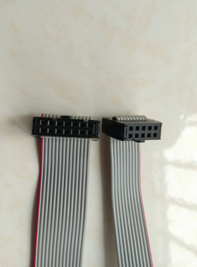 JTAG转接线 jlinkV8V9转接板10P14P20P 2.54 2.0间距 20cm灰排线