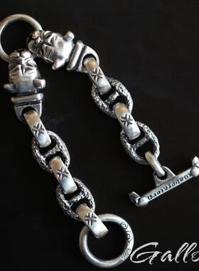 加伯bwlll特厚重款鼻祖狗头银饰