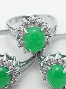 满绿时尚风马来玉男女款戒指