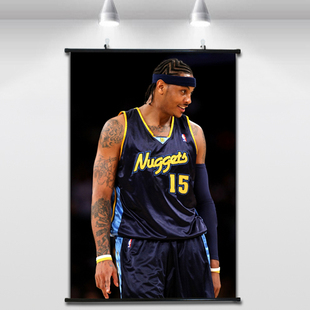 安东尼高清海报掘金时期NBA篮球明星巨幅画装饰画卧室书房挂墙画