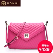 Honggu red Valley women's solid color thread Crossbody European fashion Joker multicolor shoulder bag new 6293