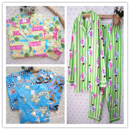 瑕疵处理外贸卡通秋天女士睡衣