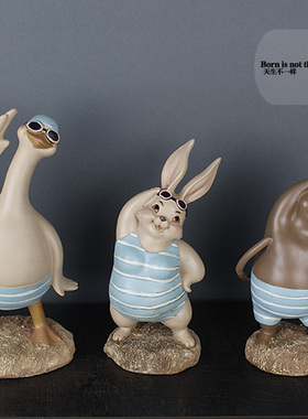 美式北欧风格拟人电视柜装饰品