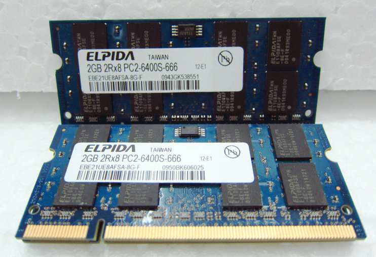 ¶û±Ø´ï ELPIDA 2R*8 PC2-6400S-666 DDR2 800 2G ±Ê¼Ç±¾ÄÚ´æ