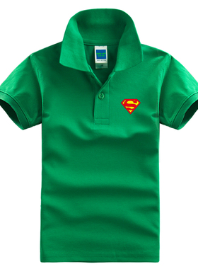 童装男童短袖t恤纯棉2026夏季新款儿童纯色翻领T恤中大童polo衫潮