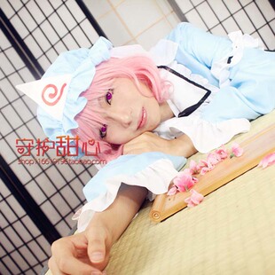 守护甜心西行寺幽幽子cos假发|东方project假毛现货cosplay假发