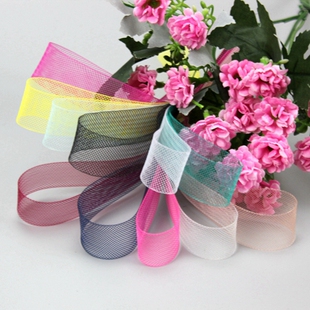 2cm宽硬网带新娘发夹底衬网纱配件 diy芭蕾皇冠发箍鱼骨弹力网1.5