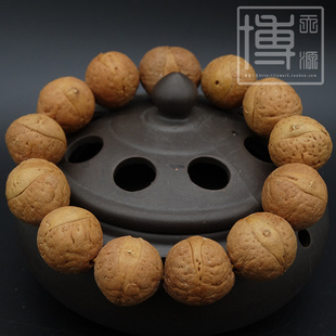 凤眼菩提手串 尼泊尔凤眼菩提红皮小凤眼菩提108原籽佛珠手串手链