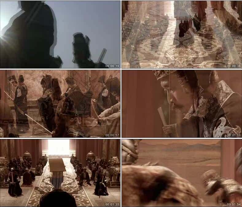 中国古代上朝仪式/唐朝/跪拜/高清实拍视频素材