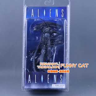 正版NECA 7寸异形 ALIEN 铁线战神 手办  裸露头骨 可动玩偶模型