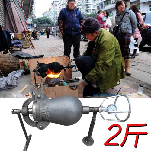 2斤大炮爆米花机 老式手摇爆米花机膨化机炸花机火烧 爆谷机器