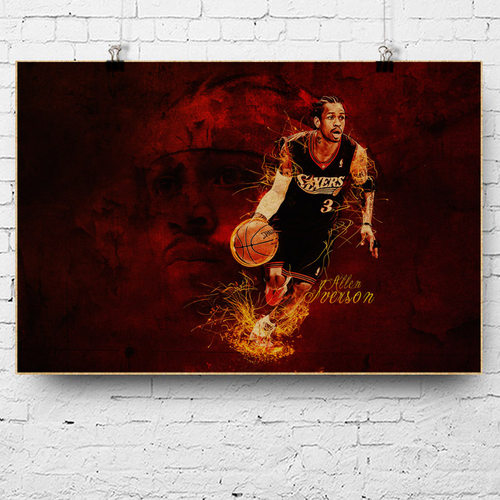 NBA海报阿伦艾弗森AllenIverson答案TheAnswer宿舍健身房装饰画报