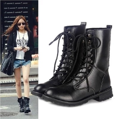 women PU Leather Short Boots big size 42 41 40 boots Martin