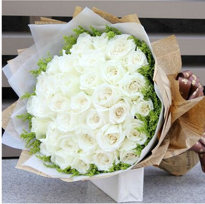白玫瑰生日吉林长春鲜花速递 长春实体花店送花同城 吉林延吉松原