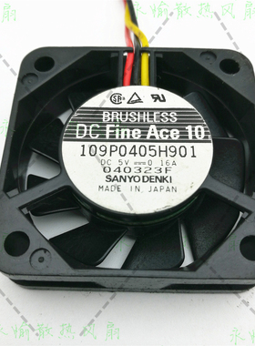 原装 三洋 109P0405H901 0.16A 5V 4010 3线 静音南北桥散热风扇
