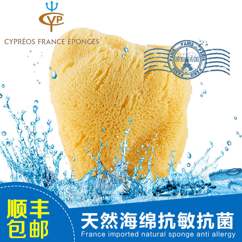 法国进口cyp希腊天然海绵去黑头角质洗澡海绵洗脸扑洁面卸妆cf