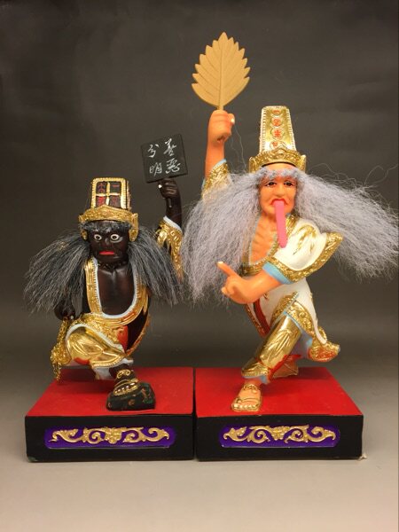 Wood carving The statue black and white Impermanence Master Zhangmu Lacquer line carving 20/25 a centimeter Wood carvingin the Home accessories , Carving , Woodcarving  category - from Buy2taobao.com to provide professional Taobao agent buy service