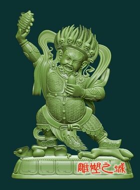 圆雕图 三维立体图 3D打印机模型 STL文件 牙雕大黑天