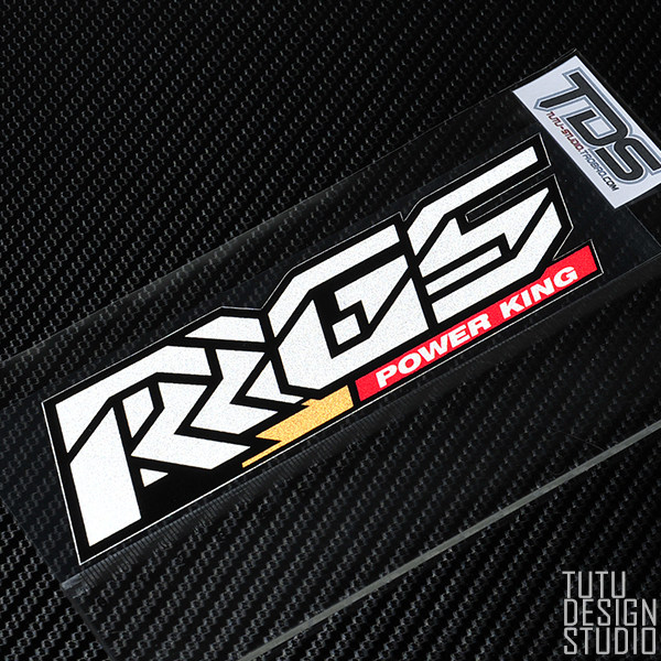 tutu圖圖車貼 台湾rrgs fast ncy避震 摩托车改装反光贴纸 贴膜