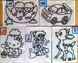 乐陶陶创意泥彩泥橡皮泥超轻土珍珠雪花泥DIY配件 黑边胶画魔幻贴