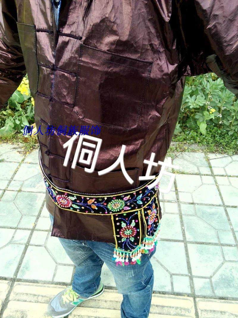 侗人坊正宗侗族苗族日常生活服饰传统少数民族老土布男装