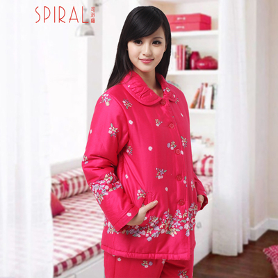 司派罗冬季加棉睡衣纯棉夹棉女款