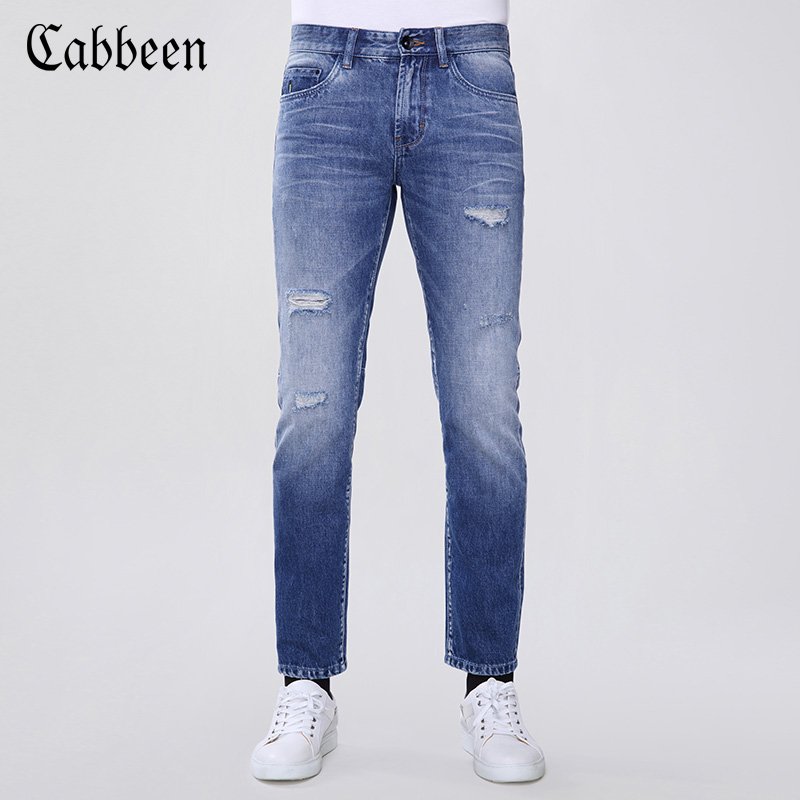 Jeans pour jeunesse pieds Slim CABBEEN en coton pour automne - Ref 1483696 Image 1