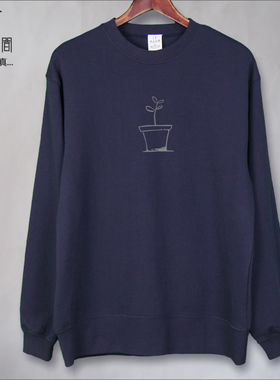 男青年宽松套头无帽卫衣 时尚春季男款休闲水洗圆领毛圈原创纯棉