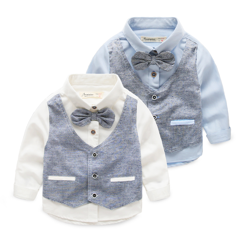 Chemise garcon YIQIBAOBEI à manche longue - Ref 2075487 Image 1