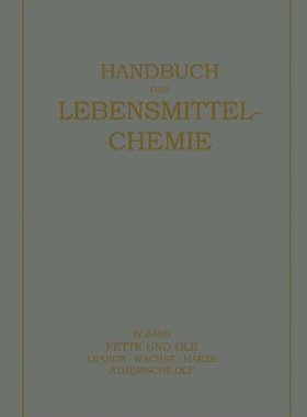 【预订】Fette Und OLE: Lipoide . Wachse . Ha...