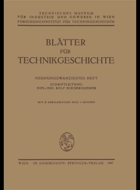 【预售】Blatter Fur Technikgeschichte