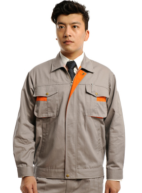 安美薇全棉纱卡秋工作服加厚男工装电焊汽修工程服劳保服制服套装