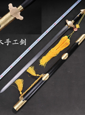 精品手工包铜刻花乌木礼品收藏剑镇宅宝剑手工剑 硬剑 未开刃