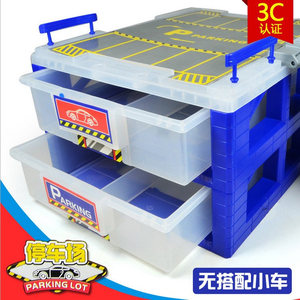 奥丽迷你停车场 正版托马斯 小汽车收纳 玩具收纳盒 停车楼 玩具