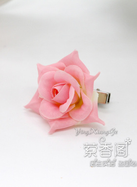 婚纱仿真花朵边夹海滩新娘头饰