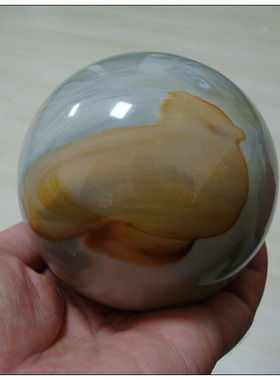 天然优美海洋石球摆件：象形奇石 鸳鸯鸟、长嘴龟、人物 栩栩如生