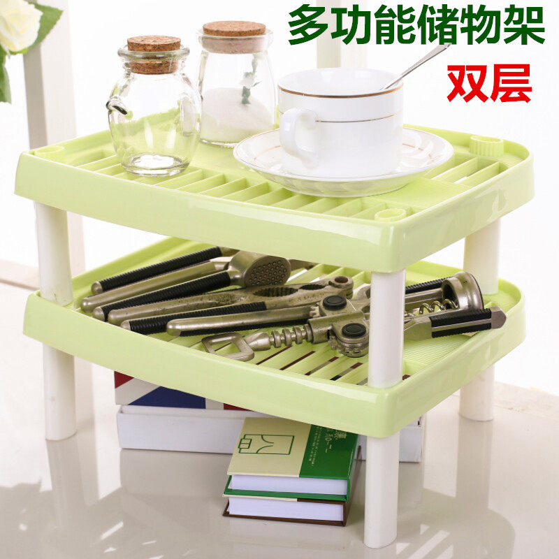 包邮厨房塑料置物架放碗架收纳架碗盘碟架双层滴水架多功能储物架