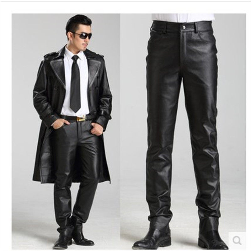 Pantalon cuir homme droit pour hiver - Ref 1492457 Image 1
