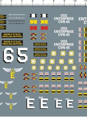 1/350 CVN-65航空母舰企业号F4F舰载机水贴纸 5843 10*14cm