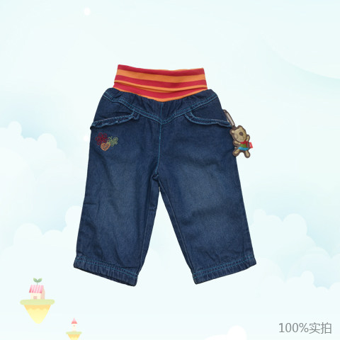 Sigikid小童服装 女童护肚牛仔裤 舒适保暖 时尚牛仔 德国进口