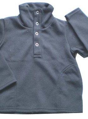 日单COMME CA ISM黑色二用领长袖衫90-5