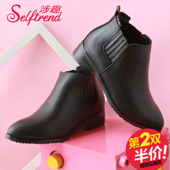 Fall/winter fun-2015 involved new Europe flared Martin boots pointed flat booties nude boots women boots T55601