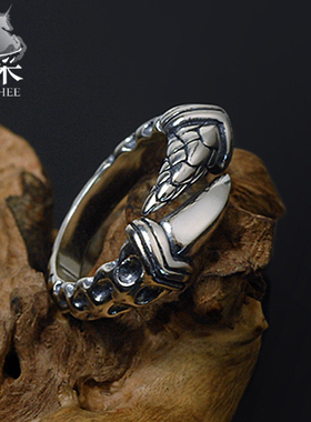 男士霸气风银饰夜店礼物戒指环