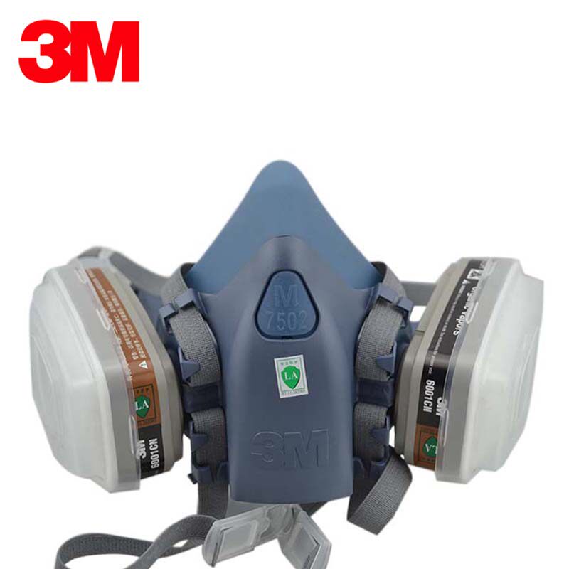 3M7502活性炭面罩7501装修喷漆油漆打药甲醛面罩化工防尘防毒面具