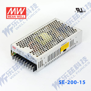 SE-200-15台湾明纬200W 15V开关电源直流稳压DC 13.3A变压器工控