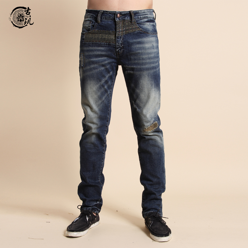 Jeans pour jeunesse pieds Slim GUOGIEE pour printemps - Ref 1465054 Image 1