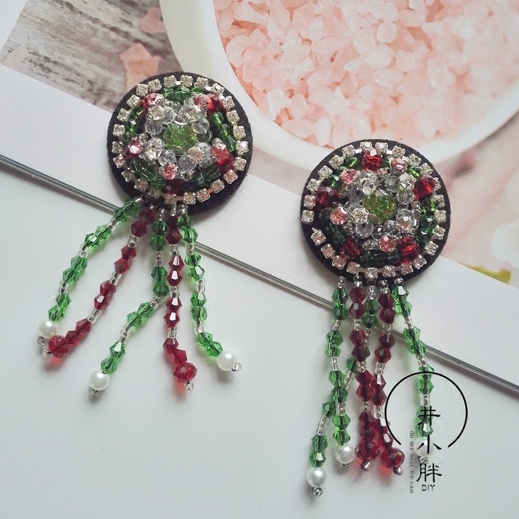 流苏串珠 diy蝴蝶结胸针配件 服装辅料 鞋花钻扣  耳环材料