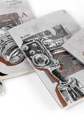 道林加厚笔记本子黑白时光复古记事本日记本22K软面抄软抄本A5